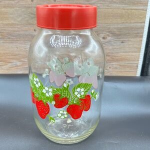 Carlton Glass strawberry blossom 3 liter jar